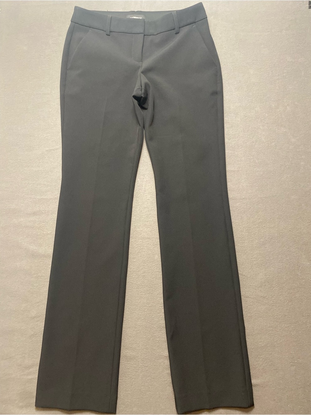 Express Black Women's 2 Long Straight Leg Dress Pants